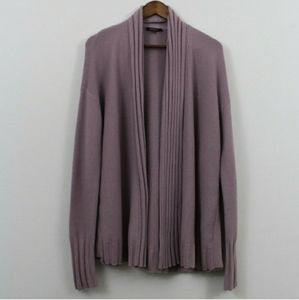 Lafayette 148 New York Lavender (Purple) Wool Blend Long Sleeve Cardigan